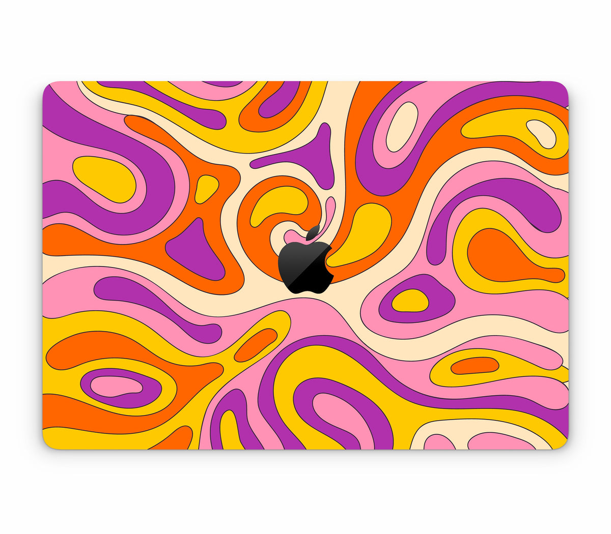 MacBook Air 15" (2025, M4) skin, Psycho Vortex, top skin with logo cutout