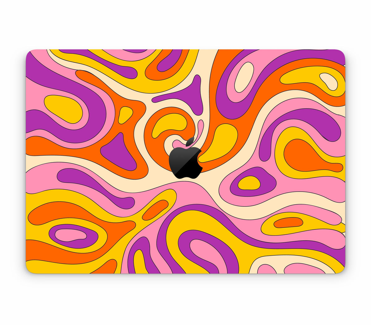 MacBook Pro 16" (2024, M4) skin, Psycho Vortex, top skin with logo cutout