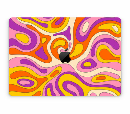 MacBook Air 15" (2024, M3) skin, Psycho Vortex, top skin with logo cutout