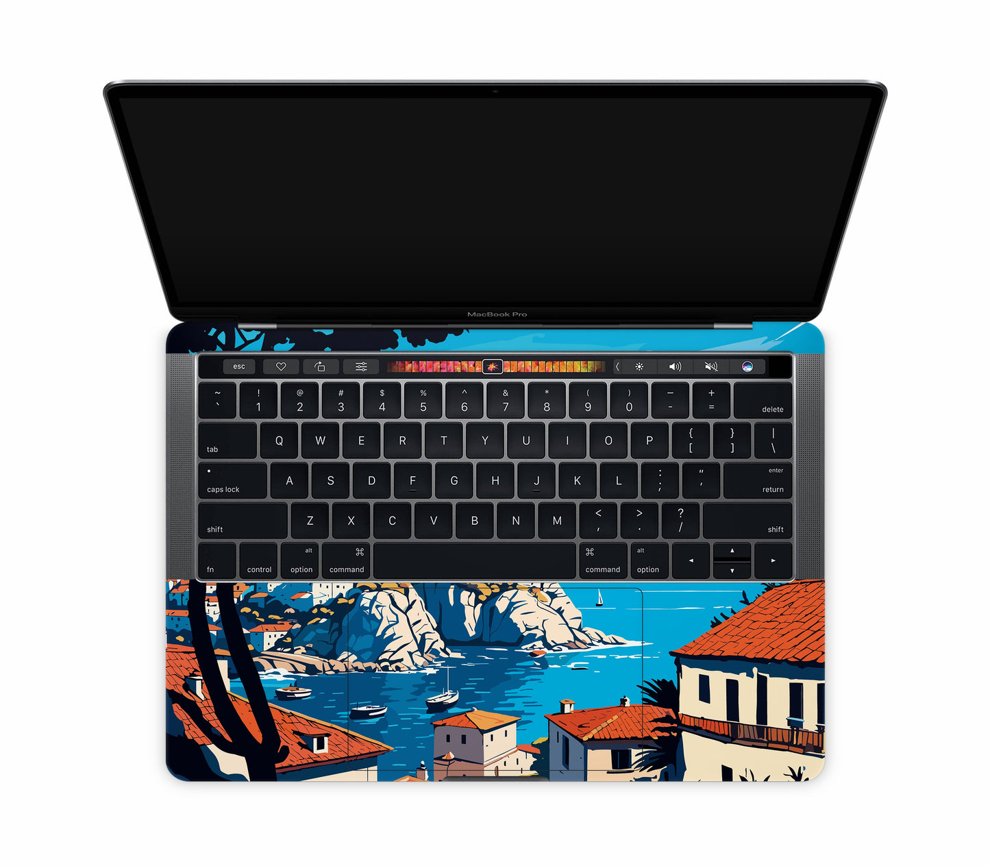 MacBook Pro 13" (2016-2019) Touch Bar skin, Coastal Clouds, inside skin
