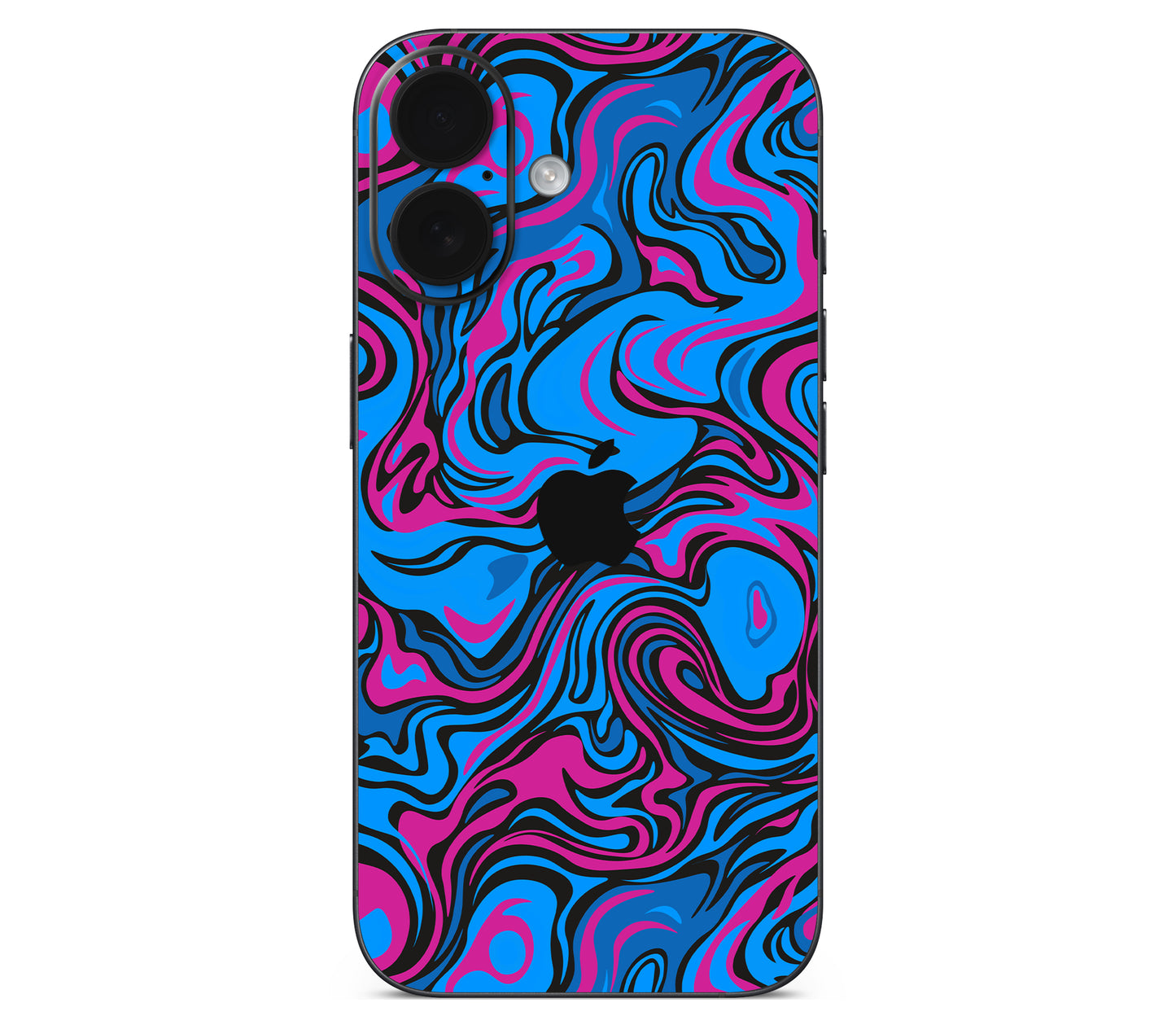 iPhone 16 skin, Brain Drain, back skin with logo cutout
