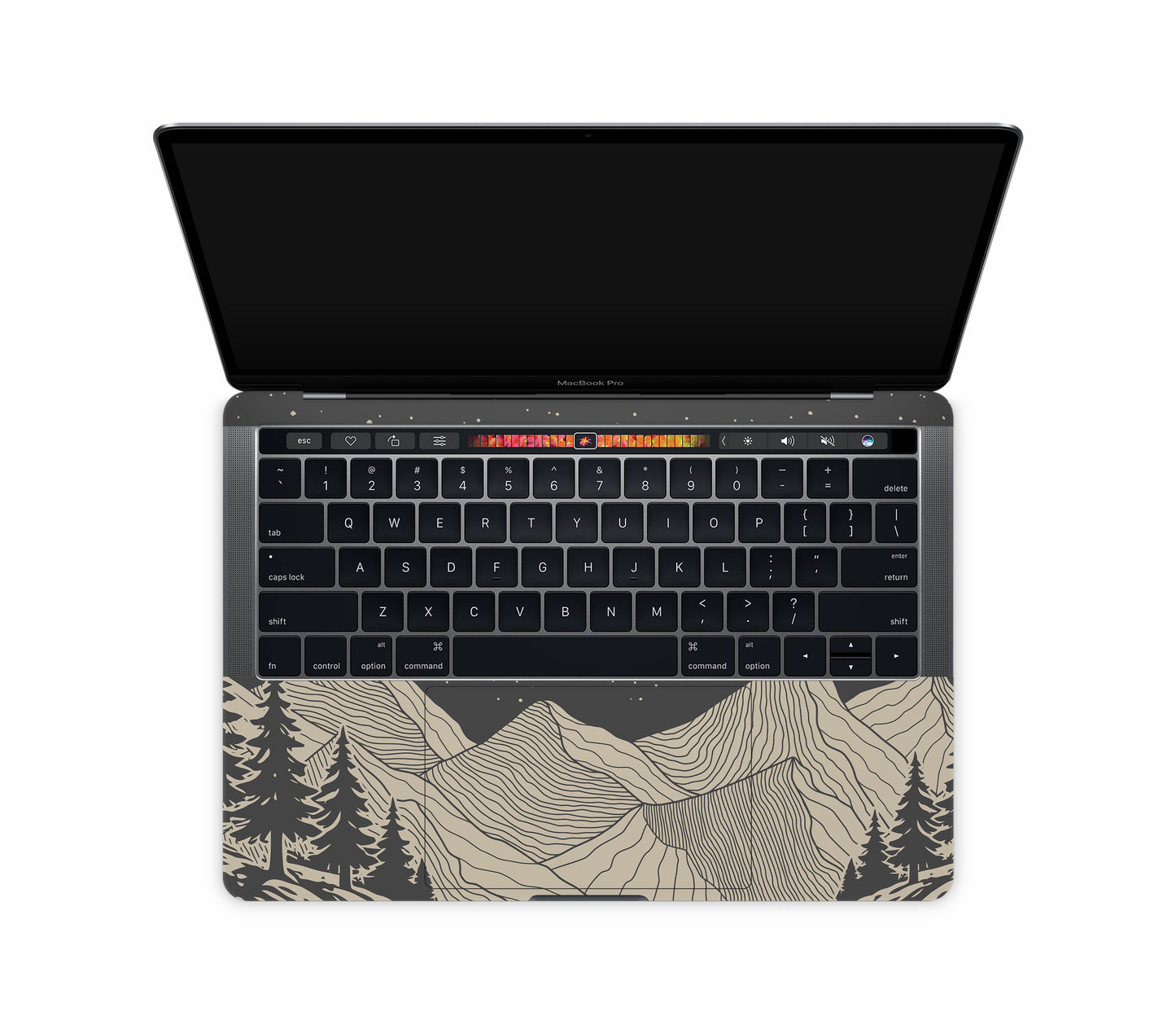 MacBook Pro 13" (2018 - 2019, Touch Bar) skin, Nightline, inside skin