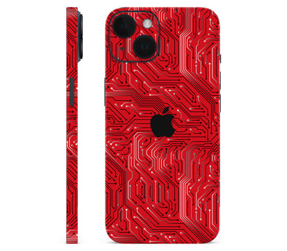 iPhone 14 Plus skin, REDLINE, full wrap with logo cutout