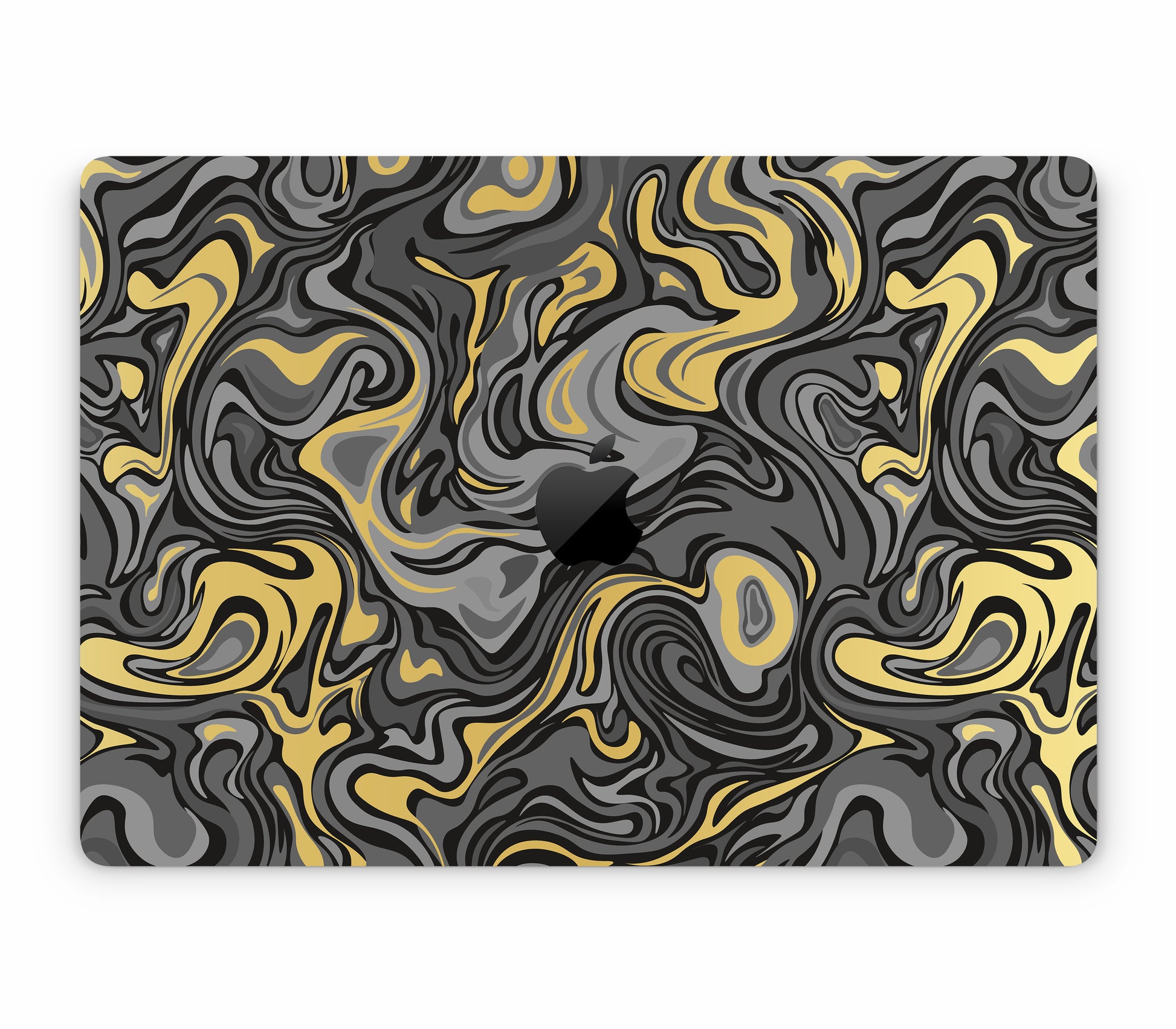 MacBook Air 15" (2025, M4) skin, Damnation, top skin with logo cutout