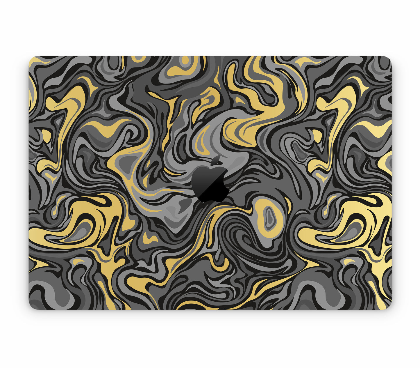 MacBook Air 15" (2024, M3) skin, Damnation, top skin with logo cutout