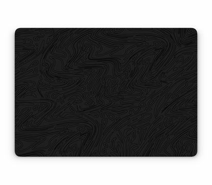MacBook Air 13" (2025, M4) skin, Black Ice, top skin without logo cutout