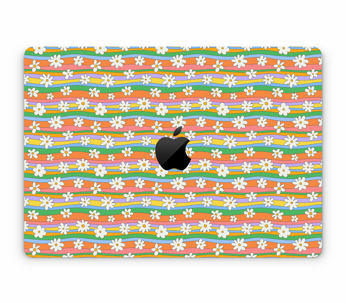 MacBook Pro 13" (2022, M2) skin, Daisy Drift, top skin with logo cutout