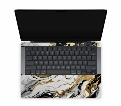 MacBook Pro 14" (2022, M2) skin, Gold Flare, inside skin
