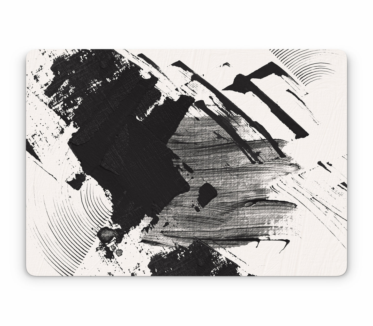MacBook Air 13" (2025, M4) skin, Black Noir, top skin without logo cutout