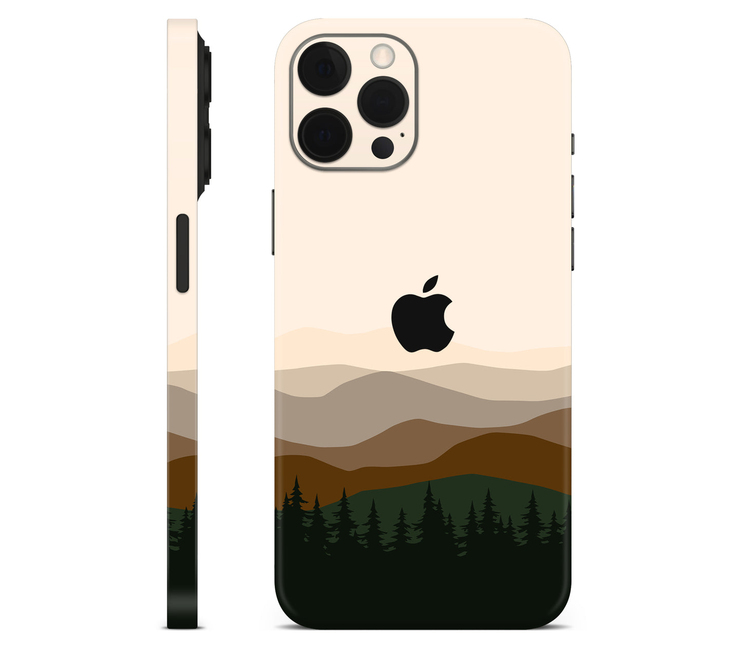 iPhone 12 Pro skin, Sierra Dusk, full wrap with logo cutout