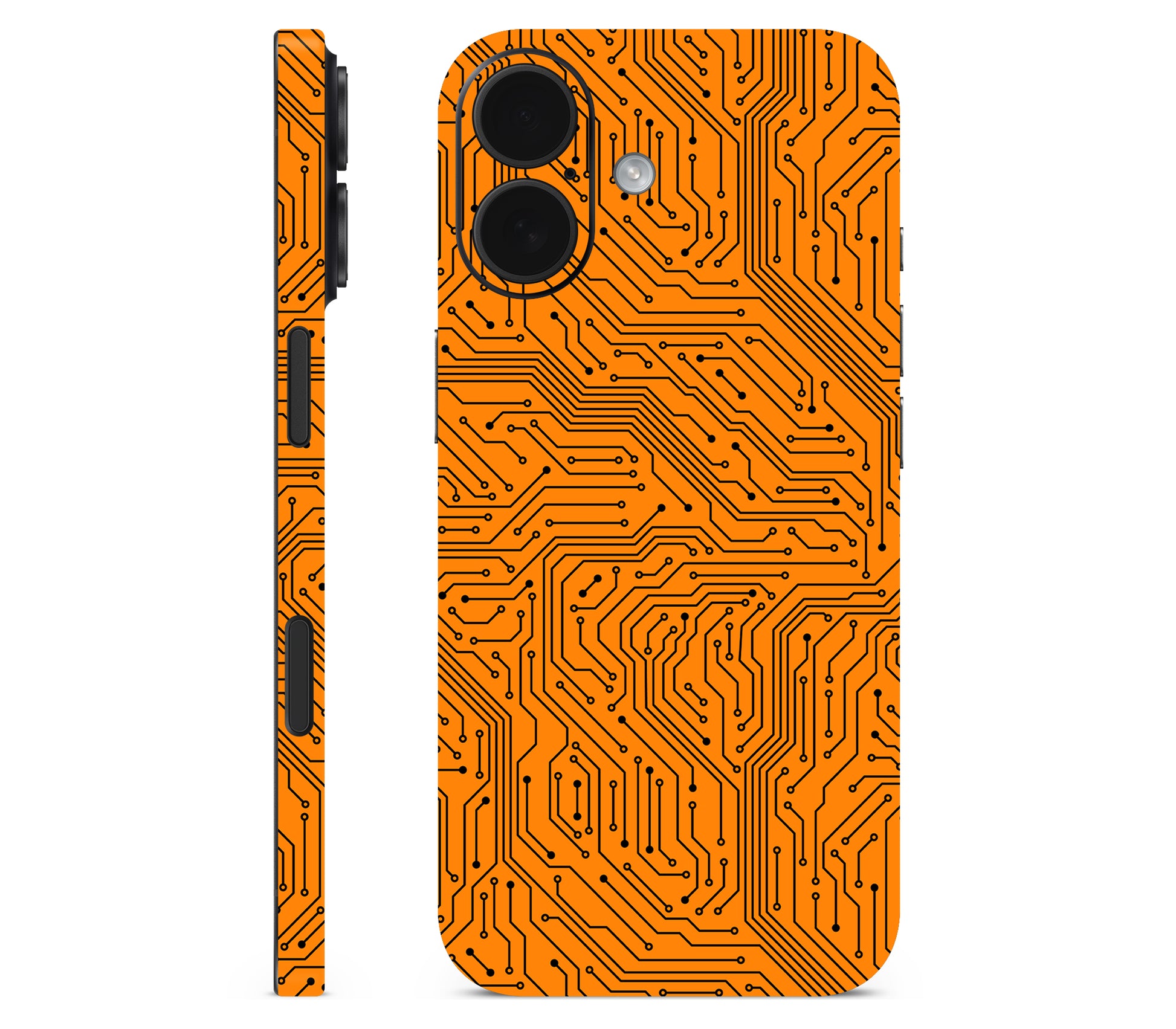 iPhone 17 skin, Pulse Grid, full wrap without logo cutout