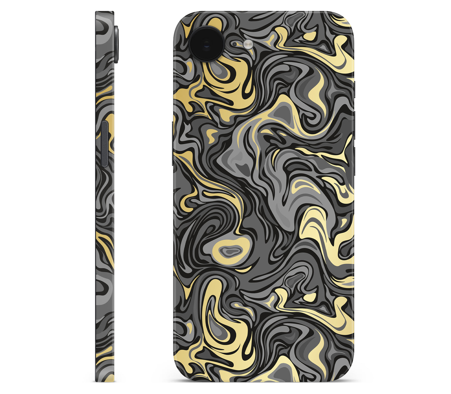 iPhone 16e skin, Damnation, full wrap without logo cutout