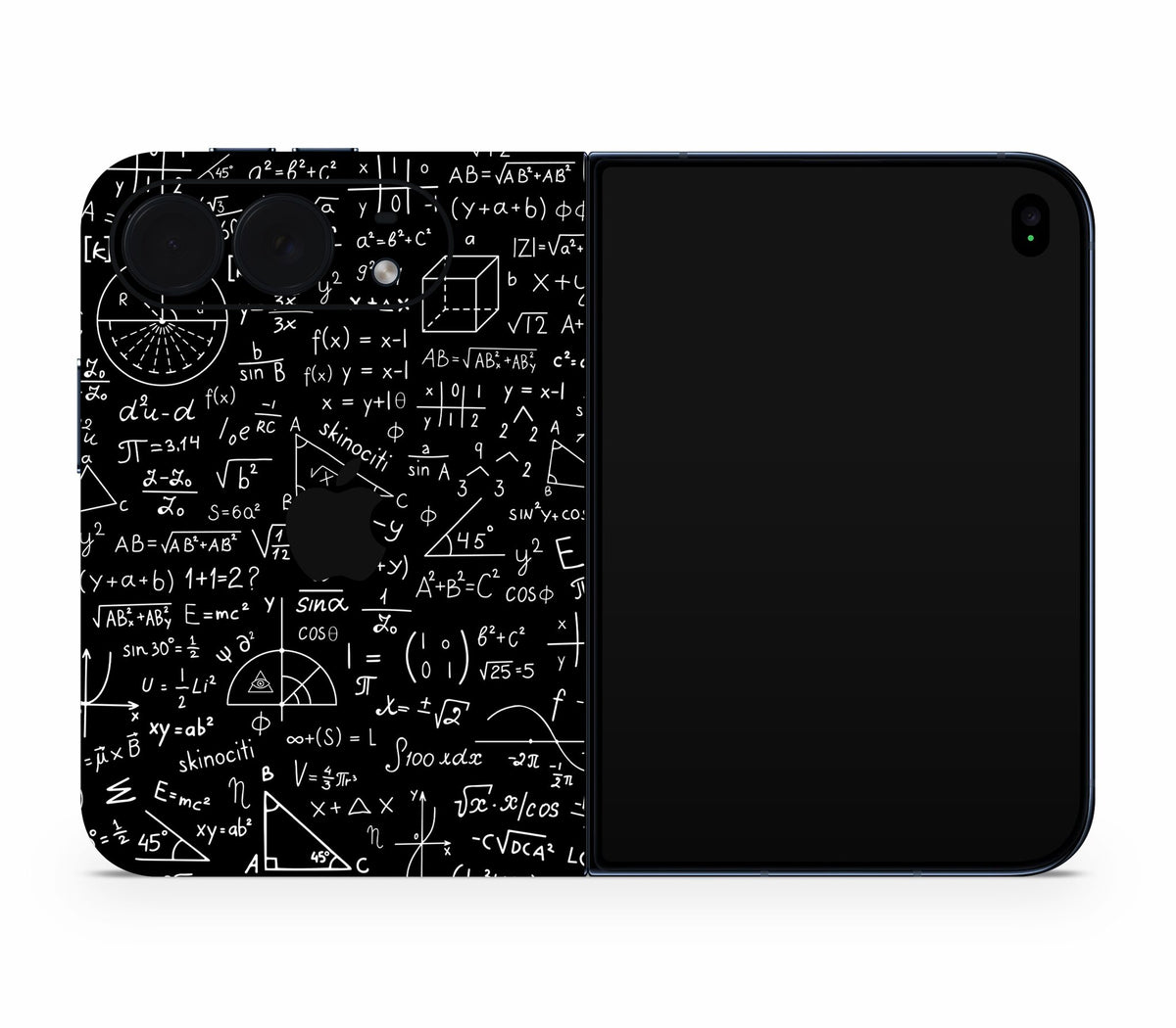iPhone Duo skin, Math Madness, full wrap with logo cutout