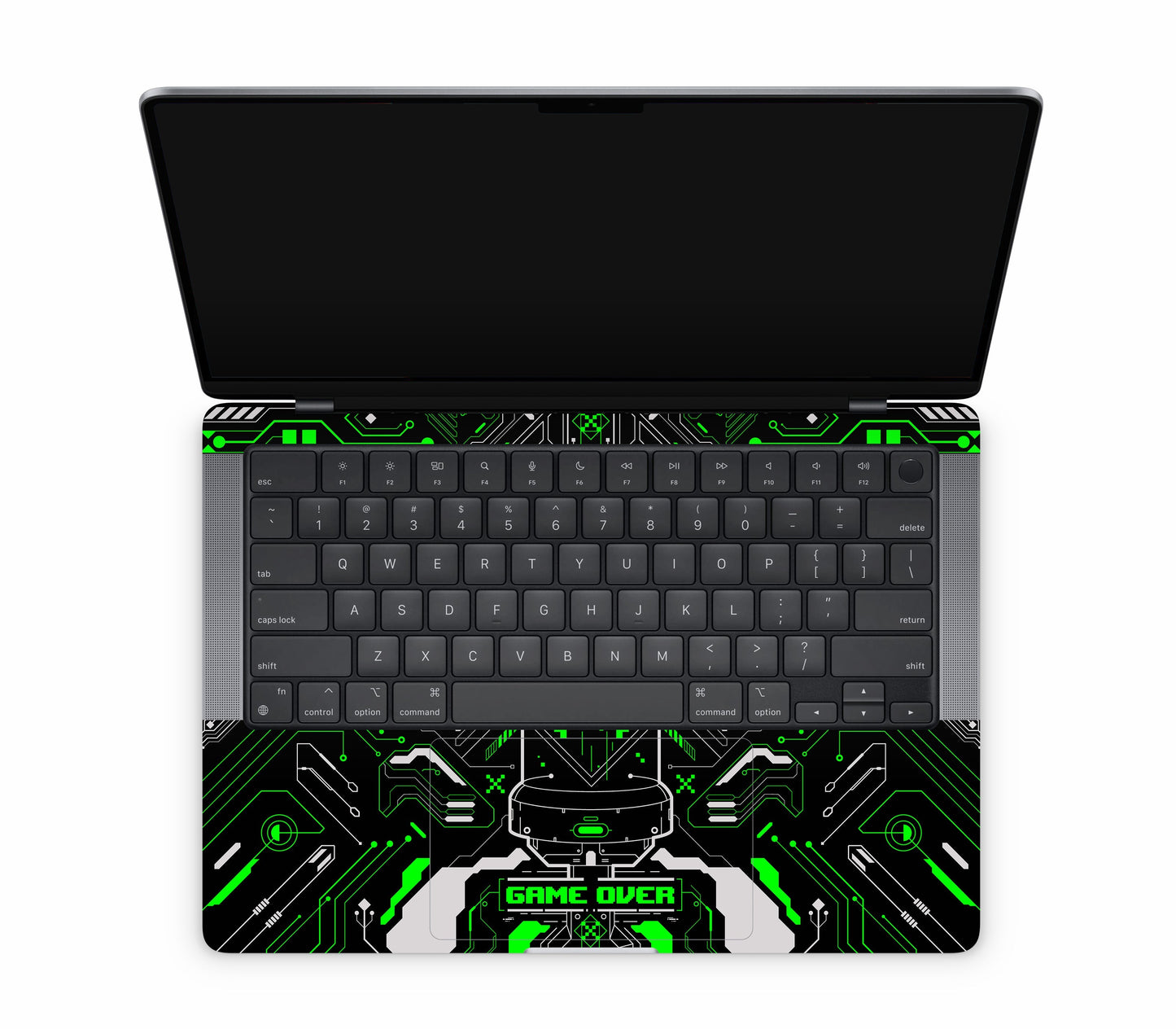 MacBook Pro 14" (2025, M5) skin, Fatal Error (Acid), inside skin
