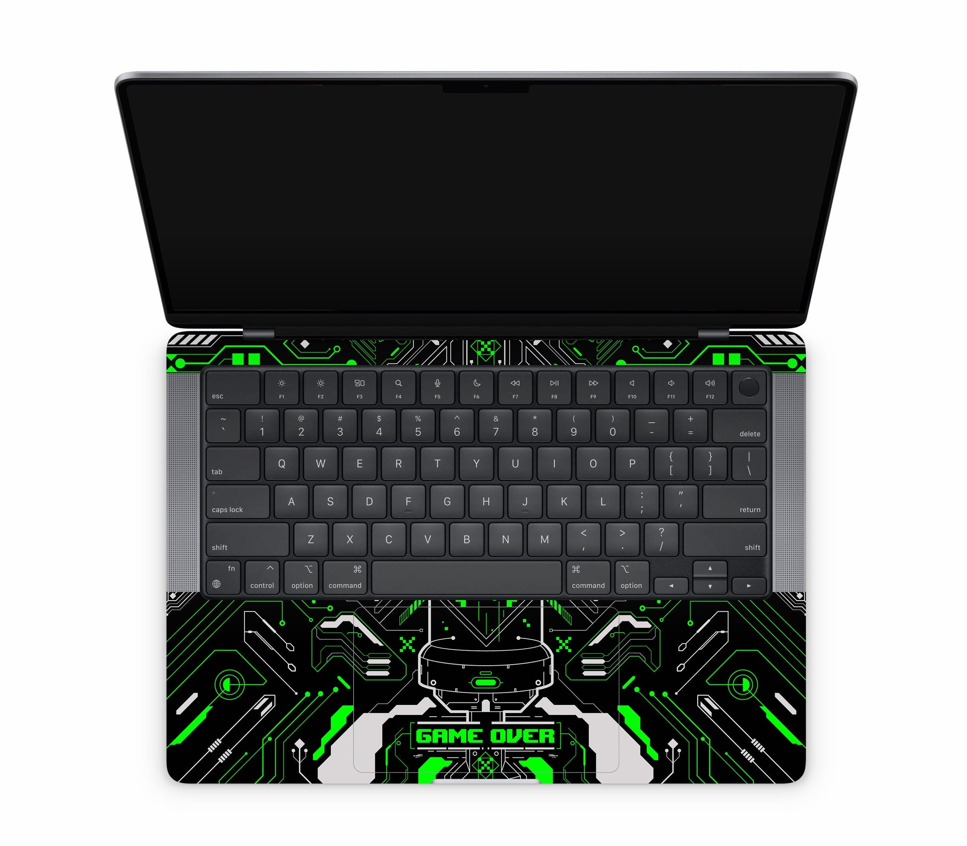 MacBook Pro 14" (2025, M5) skin, Fatal Error (Acid), inside skin