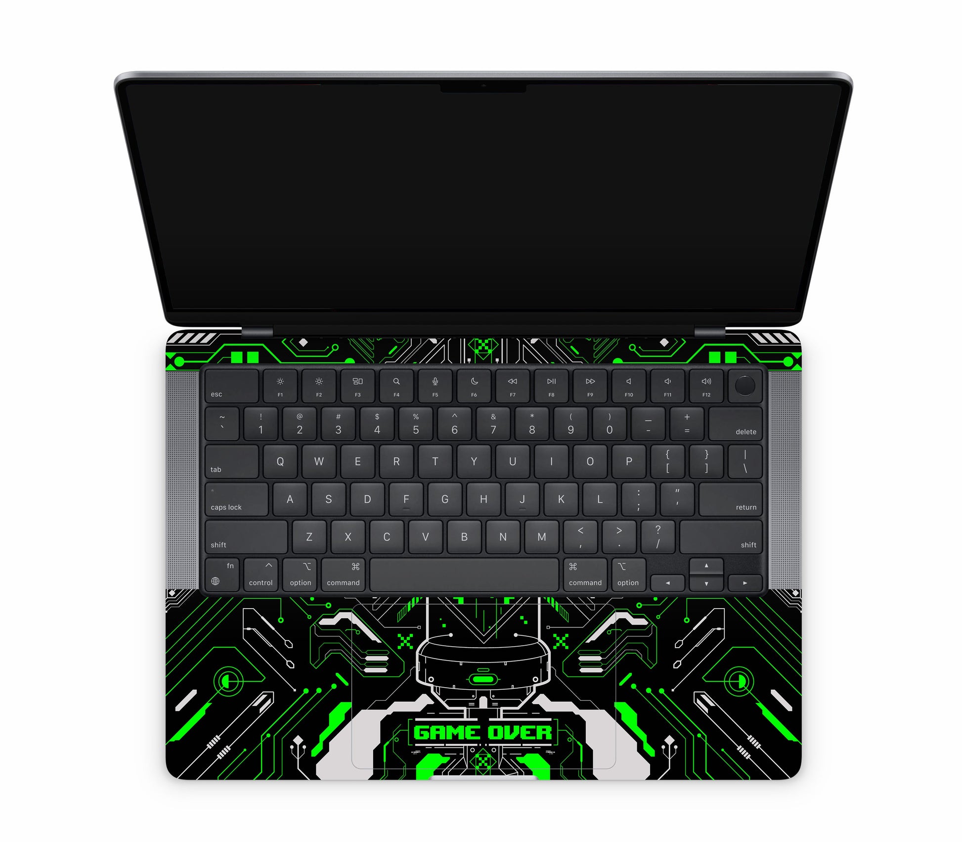 MacBook Pro 14" (2023, M3) skin, Fatal Error (Acid), inside skin