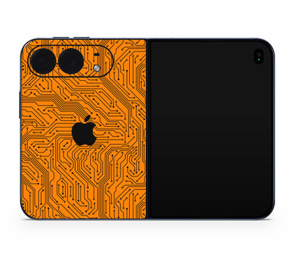 iPhone Duo skin, Pulse Grid, back skin with logo cutout