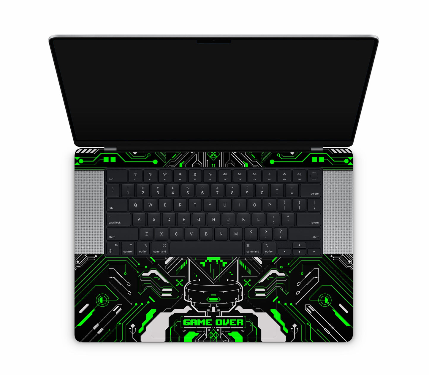 MacBook Pro 16" (2024, M4) skin, Fatal Error (Acid), inside skin