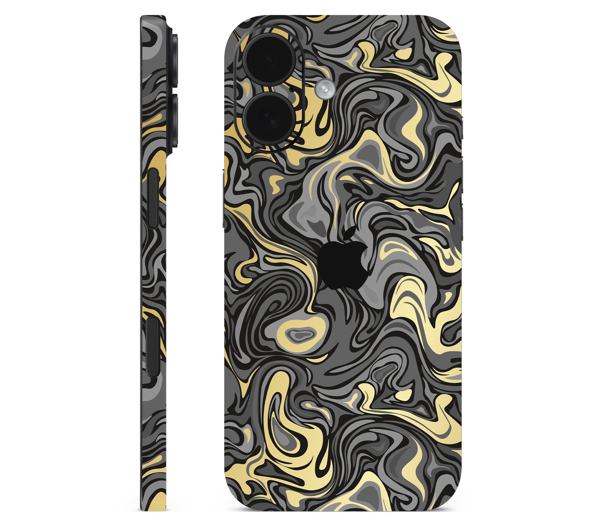 iPhone 17 skin, Damnation, full wrap with logo cutout