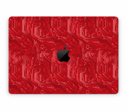 MacBook Air 13" (2025, M4) skin, REDLINE, top skin with logo cutout