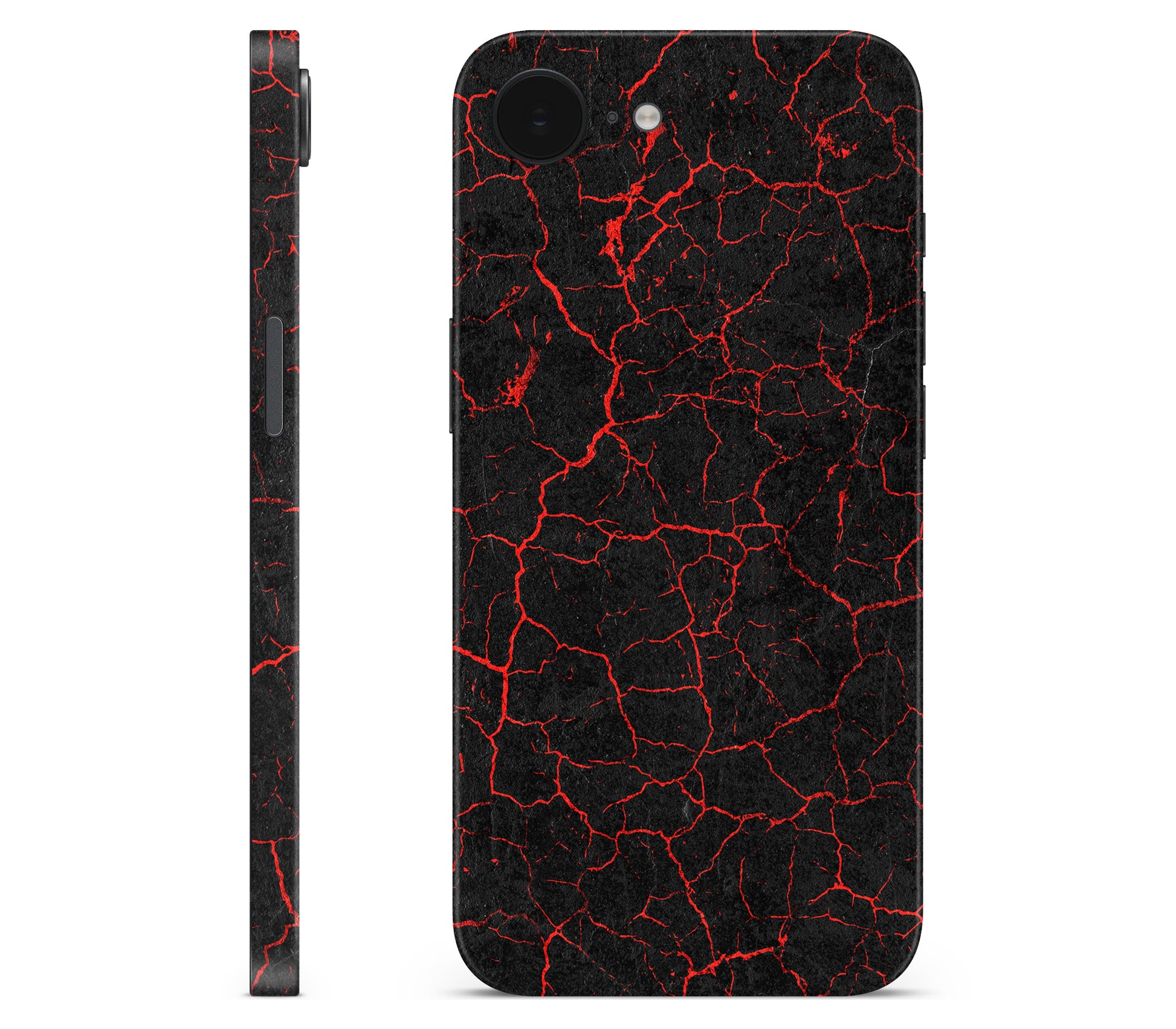iPhone 17e skin, Hellcrack, full wrap without logo cutout