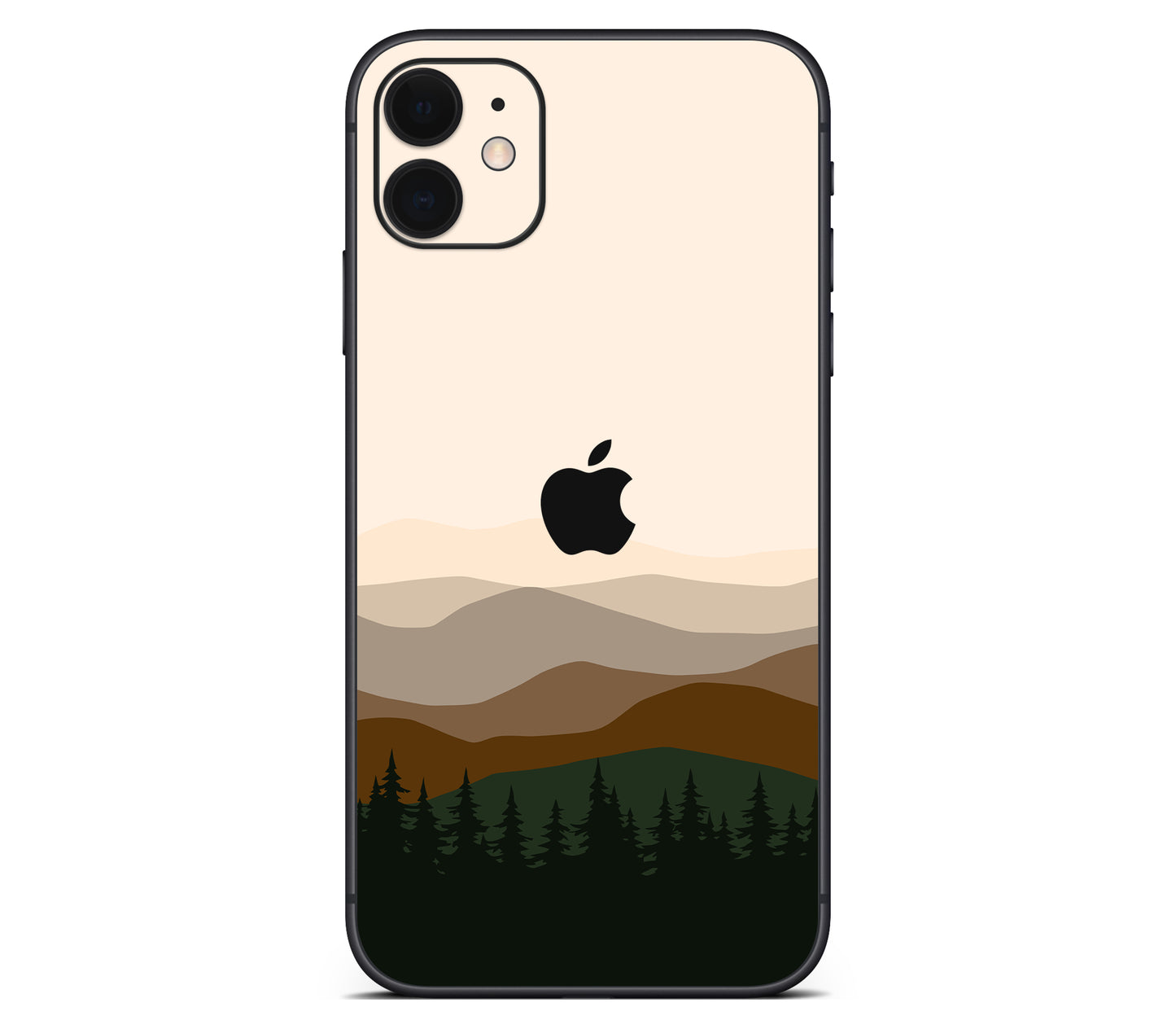 iPhone 11 skin, Sierra Dusk, back skin with logo cutout