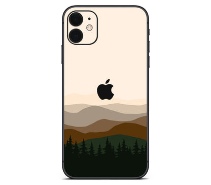 iPhone 11 skin, Sierra Dusk, back skin with logo cutout
