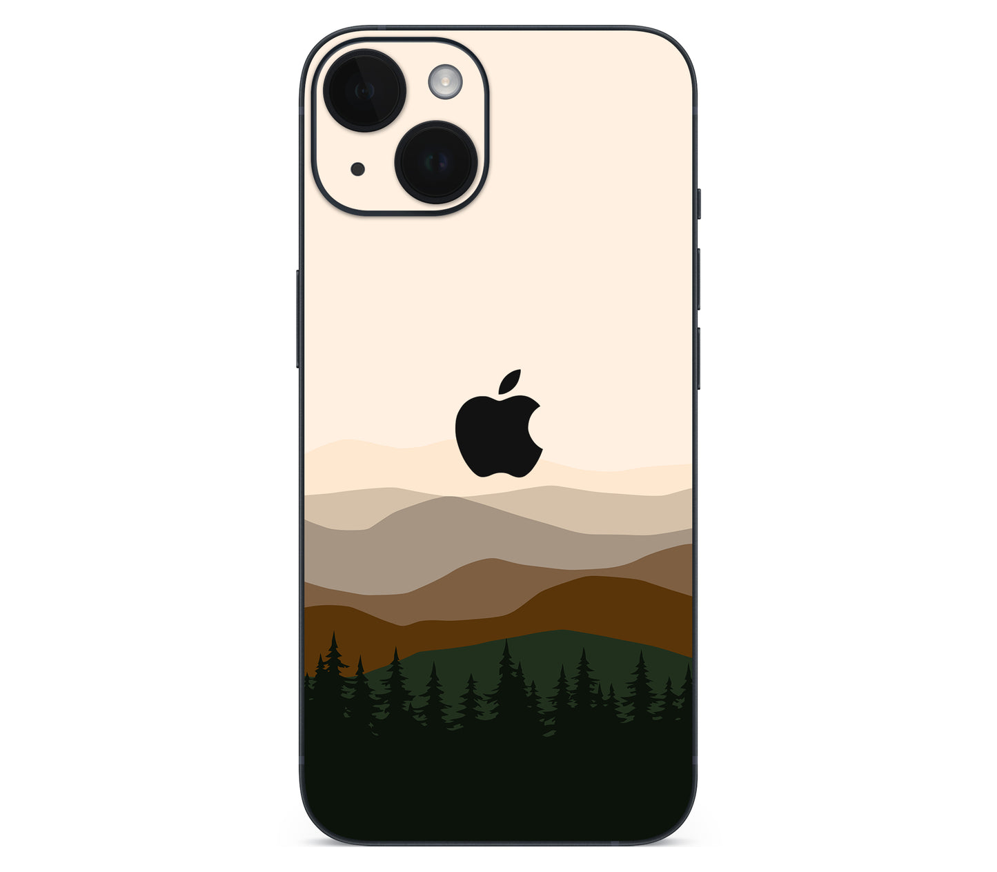 iPhone 14 skin, Sierra Dusk, back skin with logo cutout