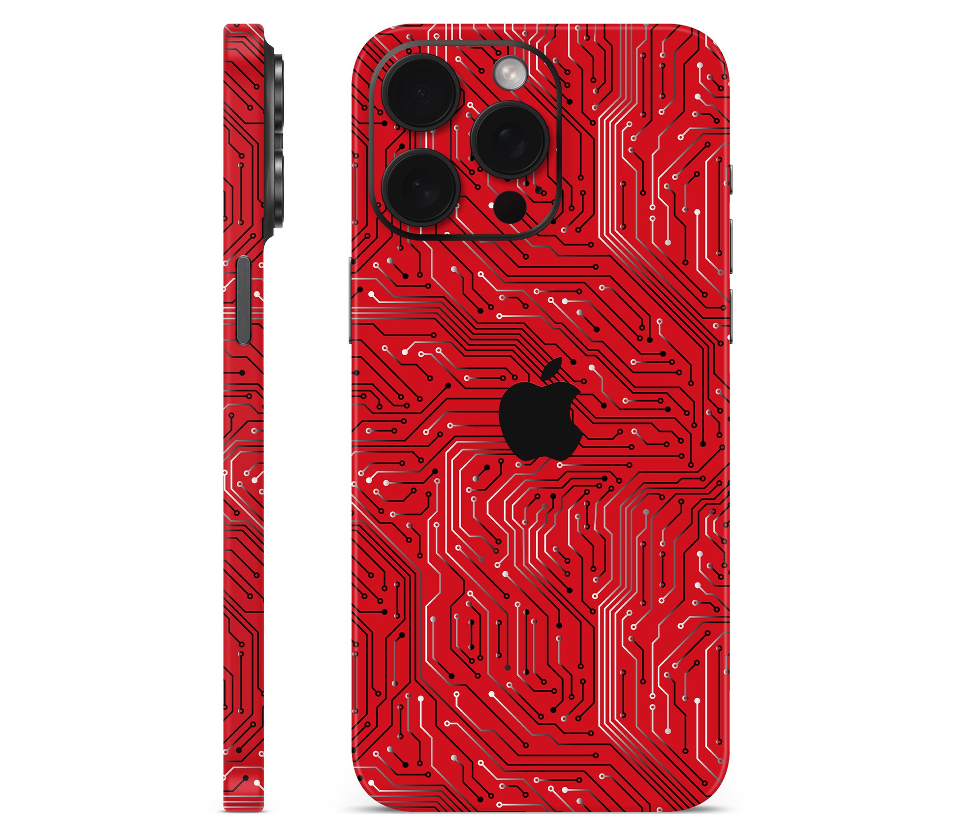 iPhone 15 Pro skin, REDLINE, full wrap with logo cutout