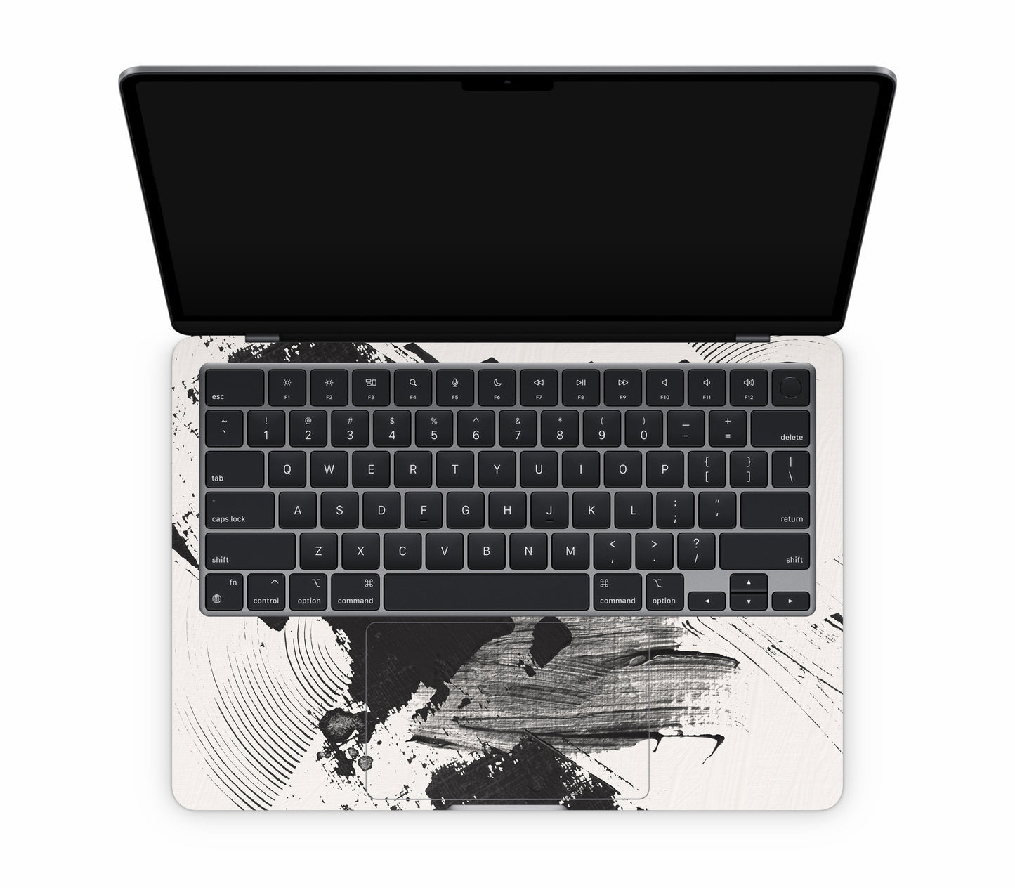MacBook Air 13" (2025, M4) skin, Black Noir, inside skin