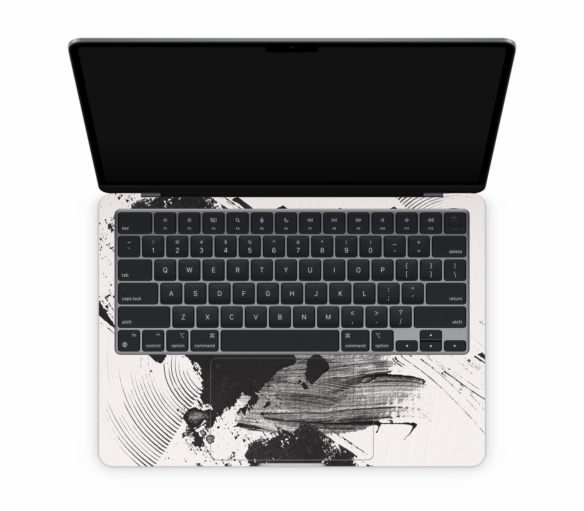 MacBook Air 13" (2025, M4) skin, Black Noir, inside skin