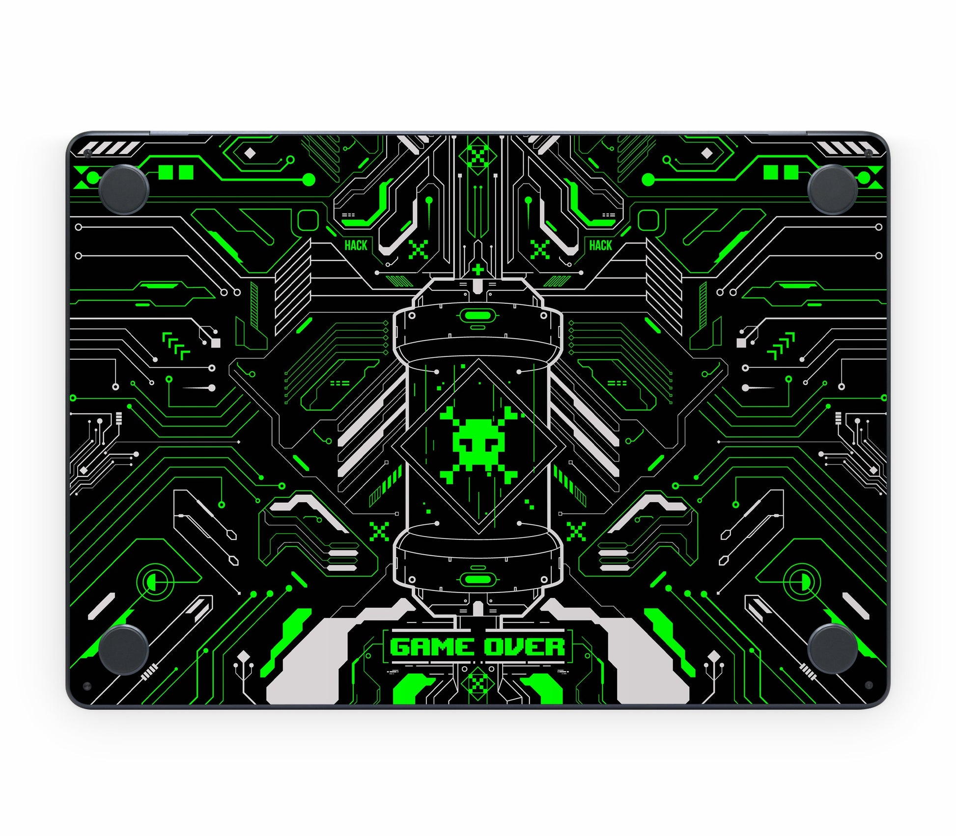 MacBook Air 13" (2025, M4) skin, Fatal Error (Acid), bottom skin