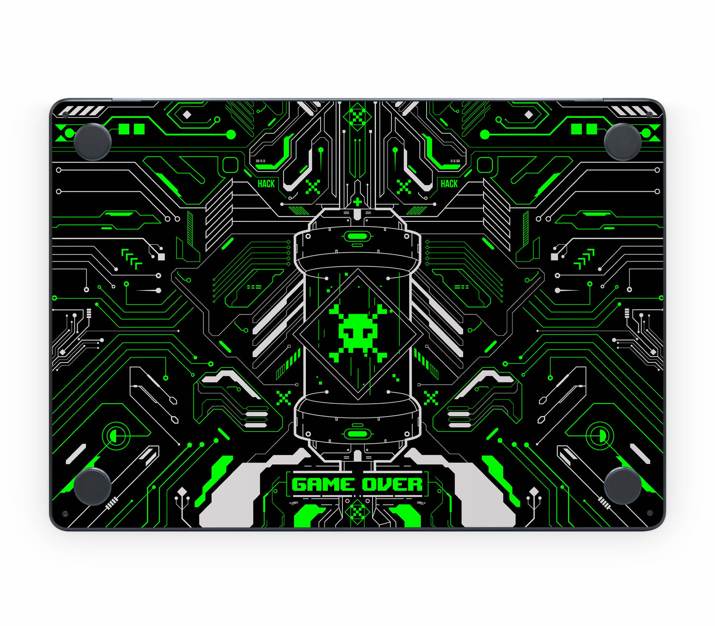 MacBook Air 13" (2022, M2) skin, Fatal Error (Acid), bottom skin
