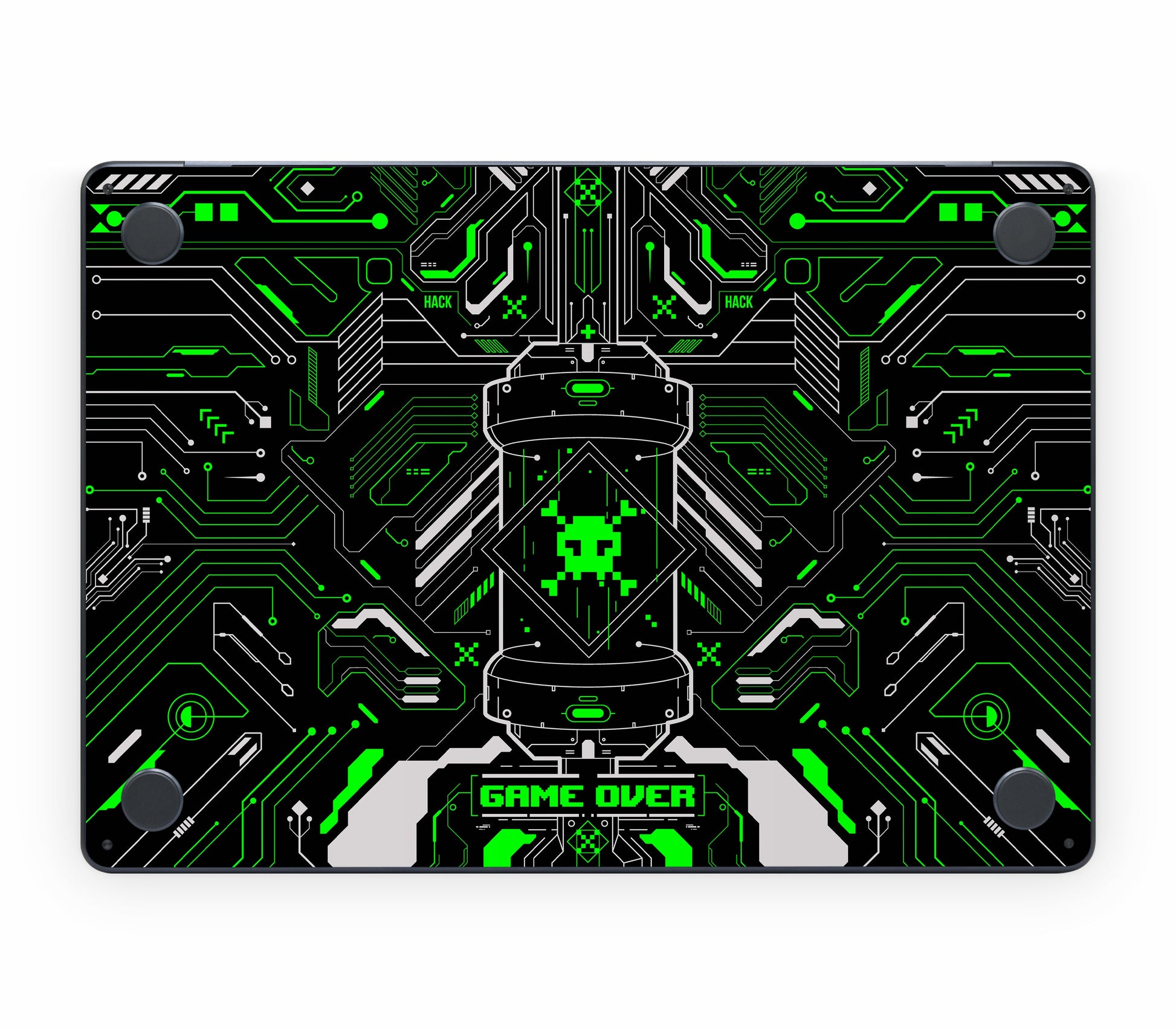 MacBook Air 13" (2022, M2) skin, Fatal Error (Acid), bottom skin