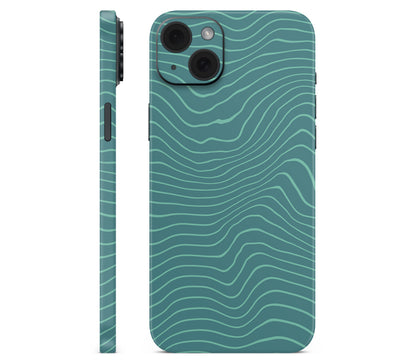iPhone 15 Plus skin, Tide, full wrap without logo cutout