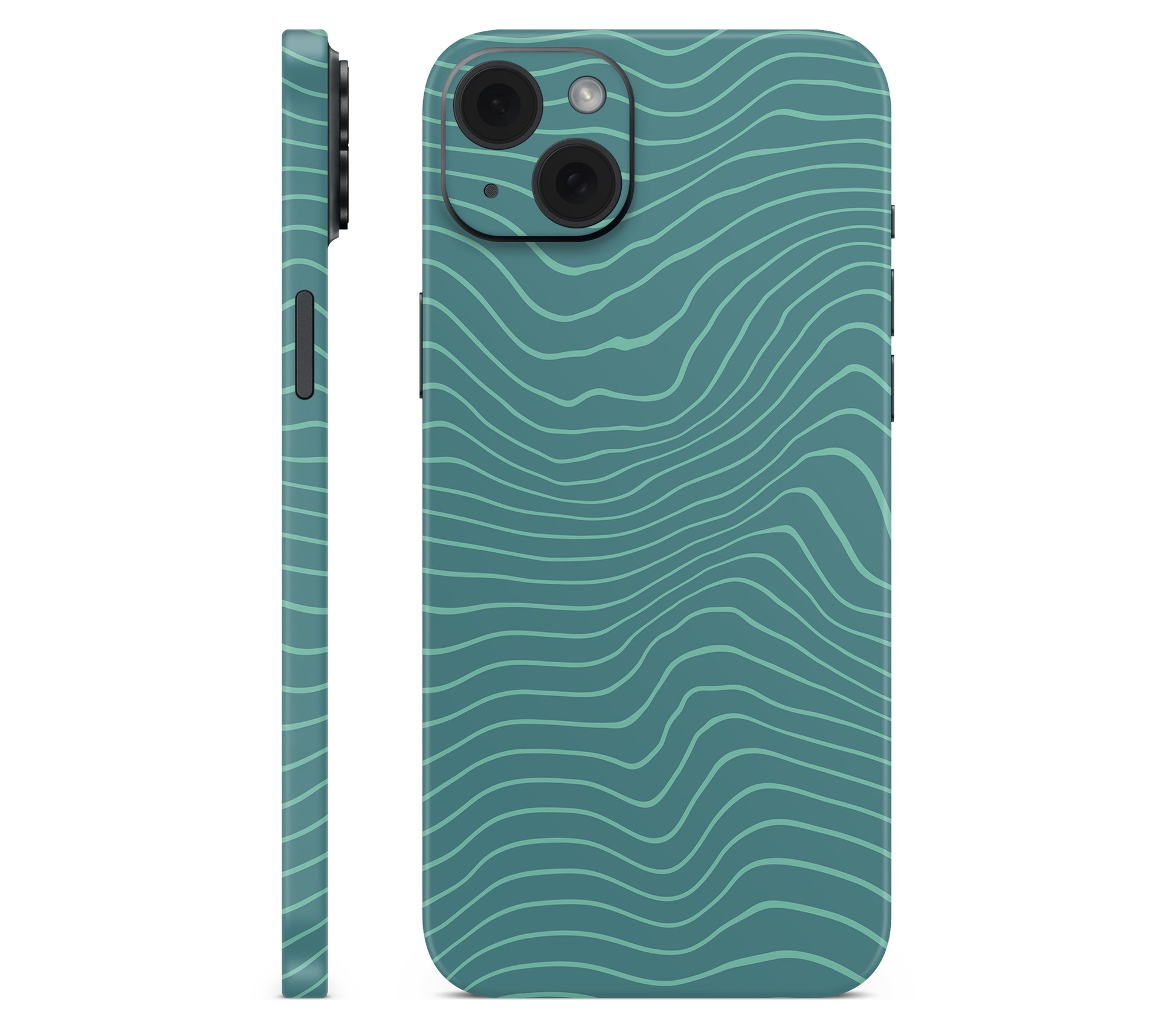 iPhone 15 skin, Tide, full wrap without logo cutout