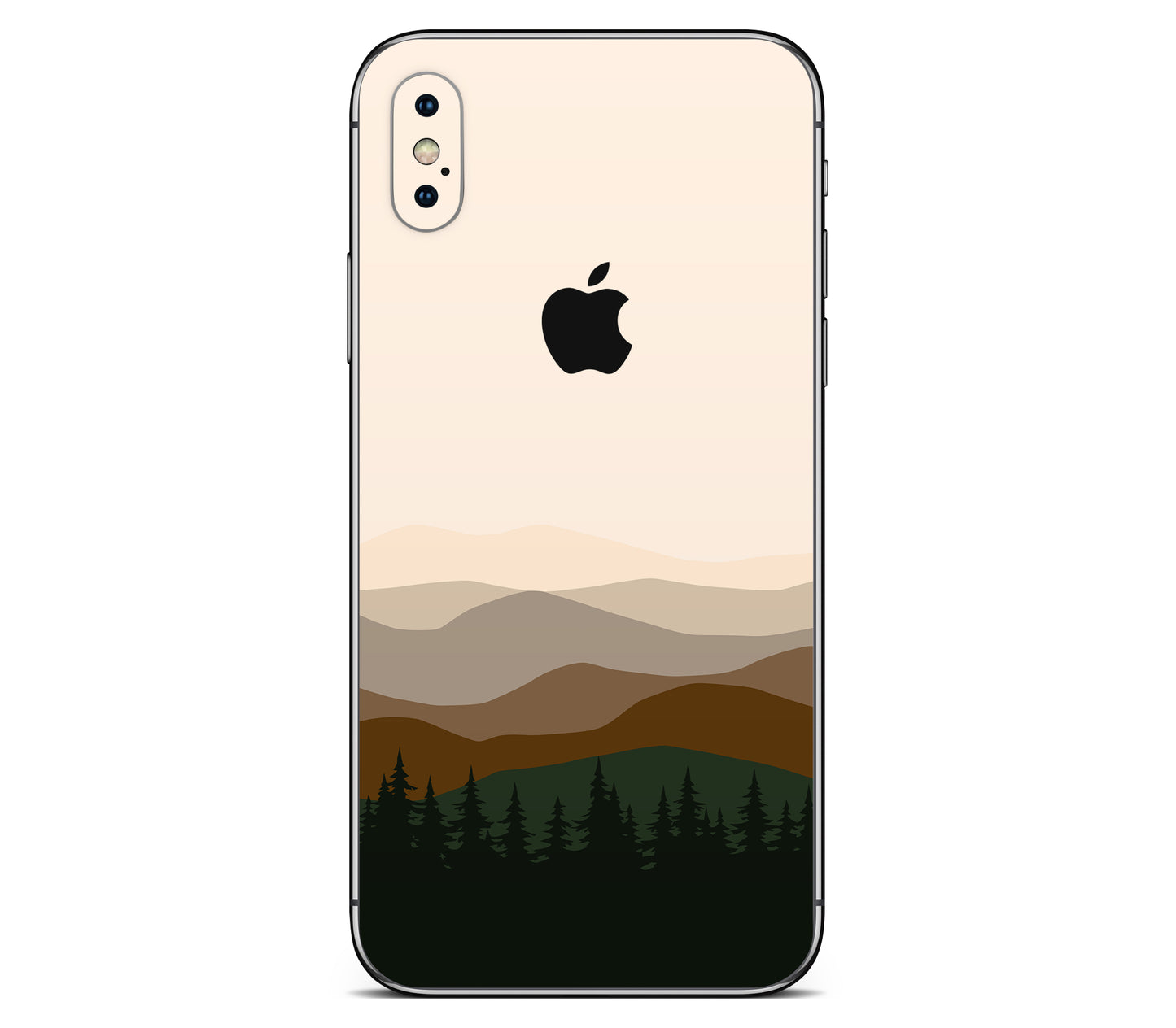 iPhone X skin, Sierra Dusk, back skin with logo cutout