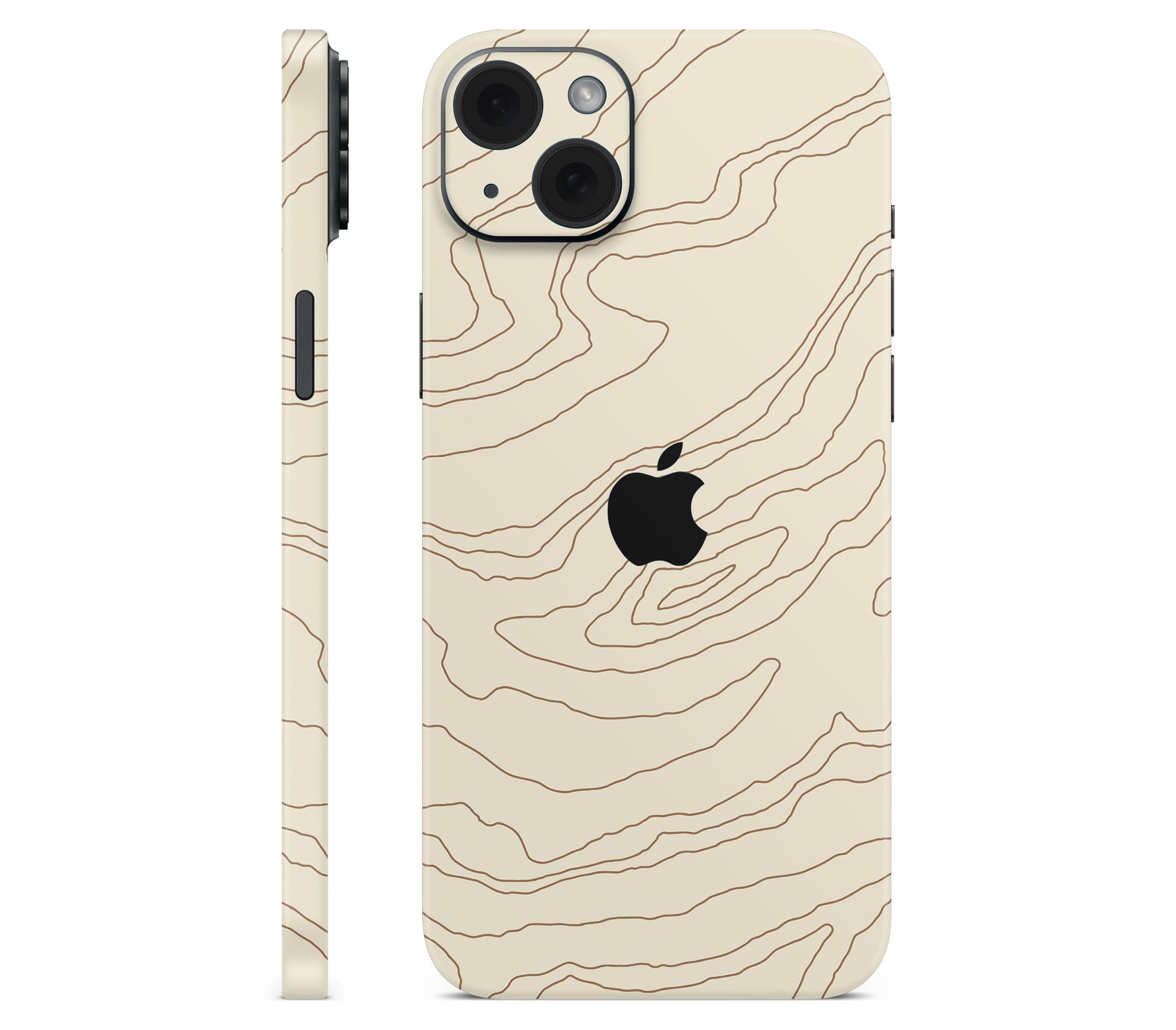 iPhone 15 Plus skin, Dune, full wrap with logo cutout