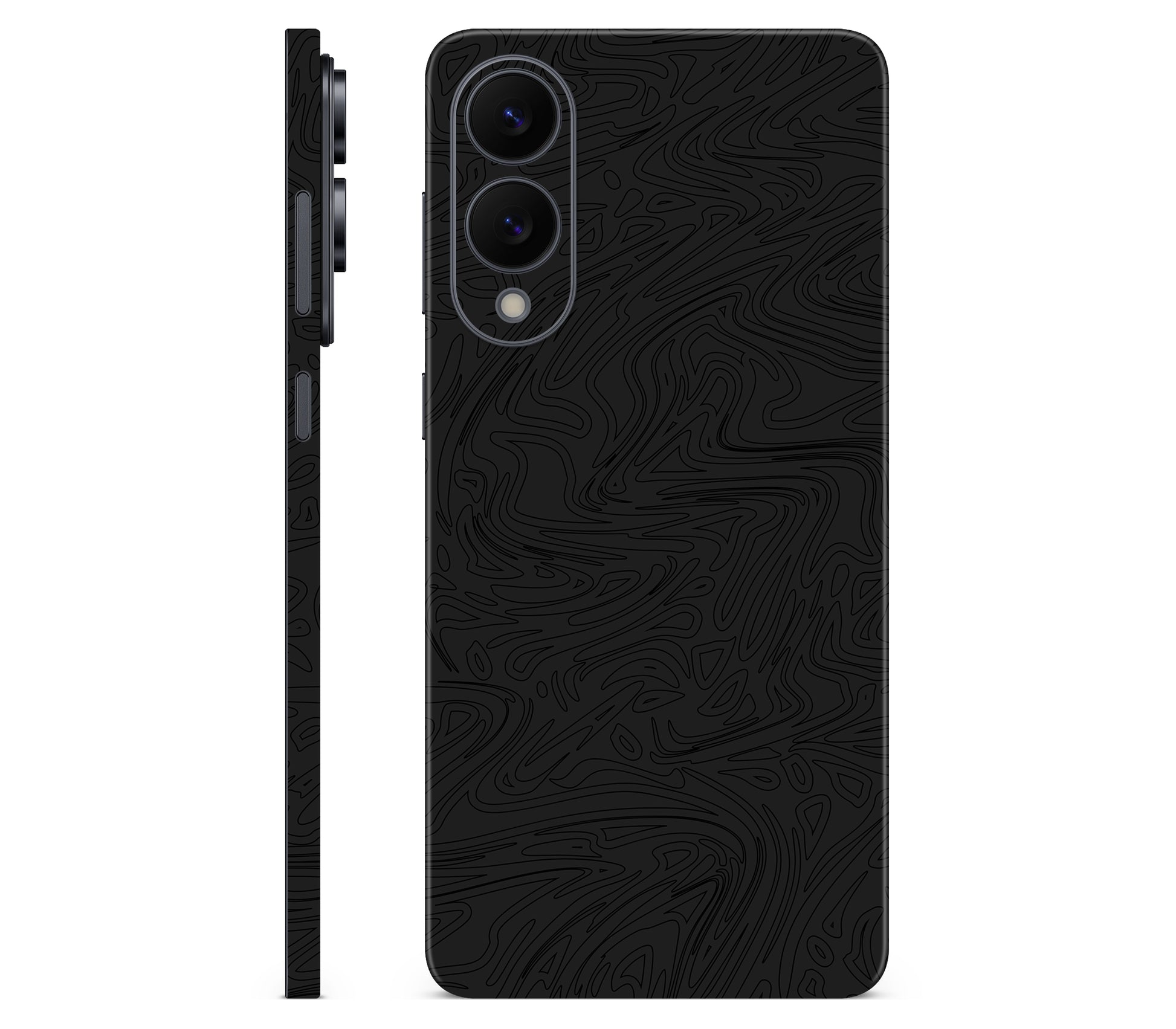 Galaxy S25 Edge skin, Black Ice, full wrap skin