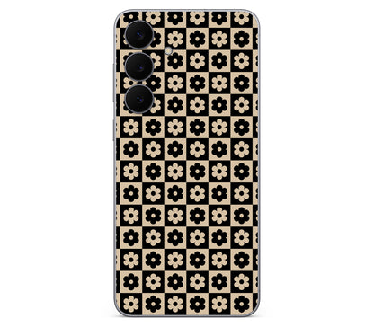 Galaxy S25 FE skin, Floral Grid, back skin