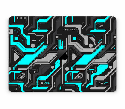 MacBook Pro 16" (2024, M4) skin, Code Rot (Glitch), top skin with logo cutout