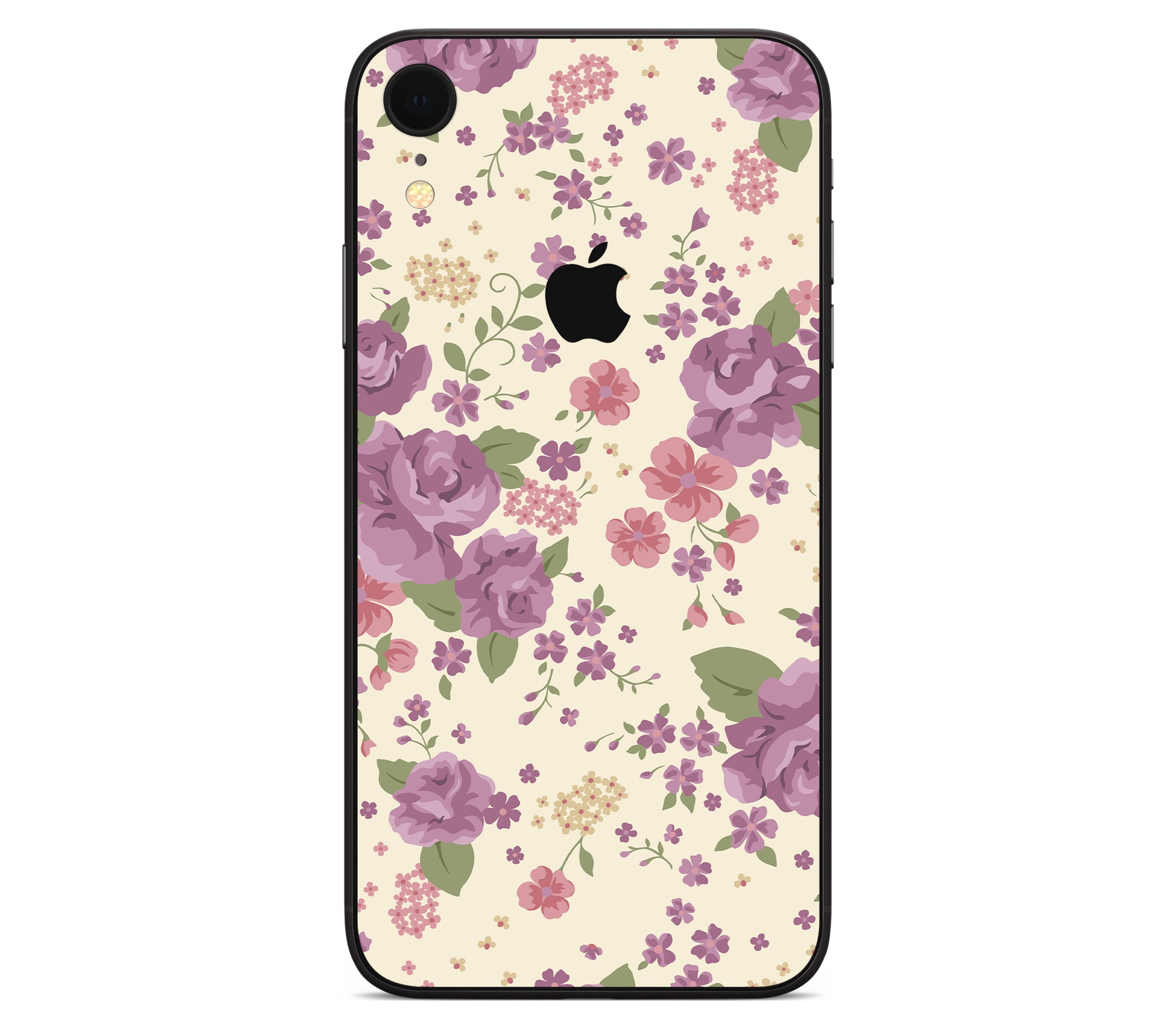 iPhone XR skin, Lilac, back skin with logo cutout