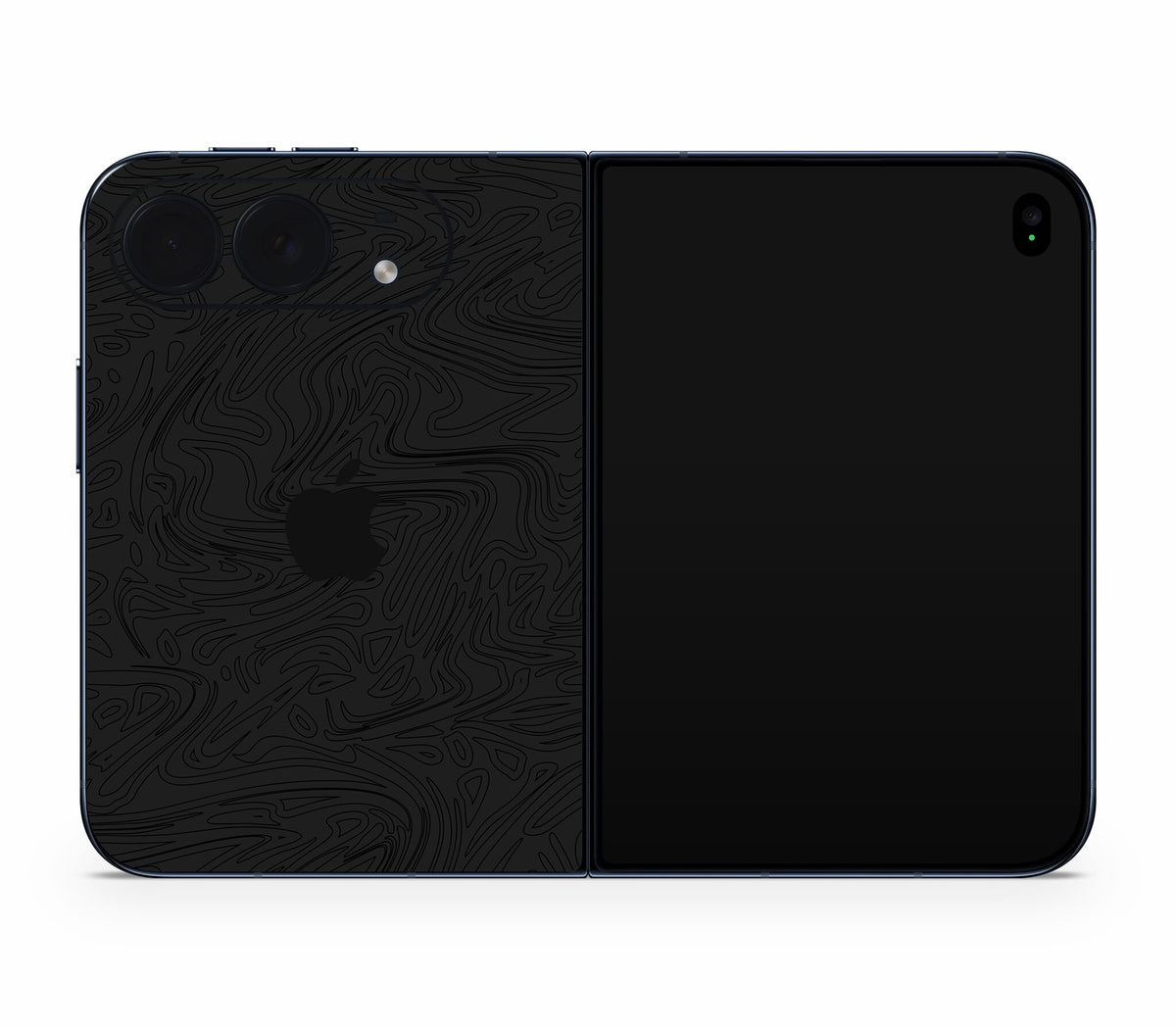 iPhone Duo skin, Black Ice, back skin with logo cutout