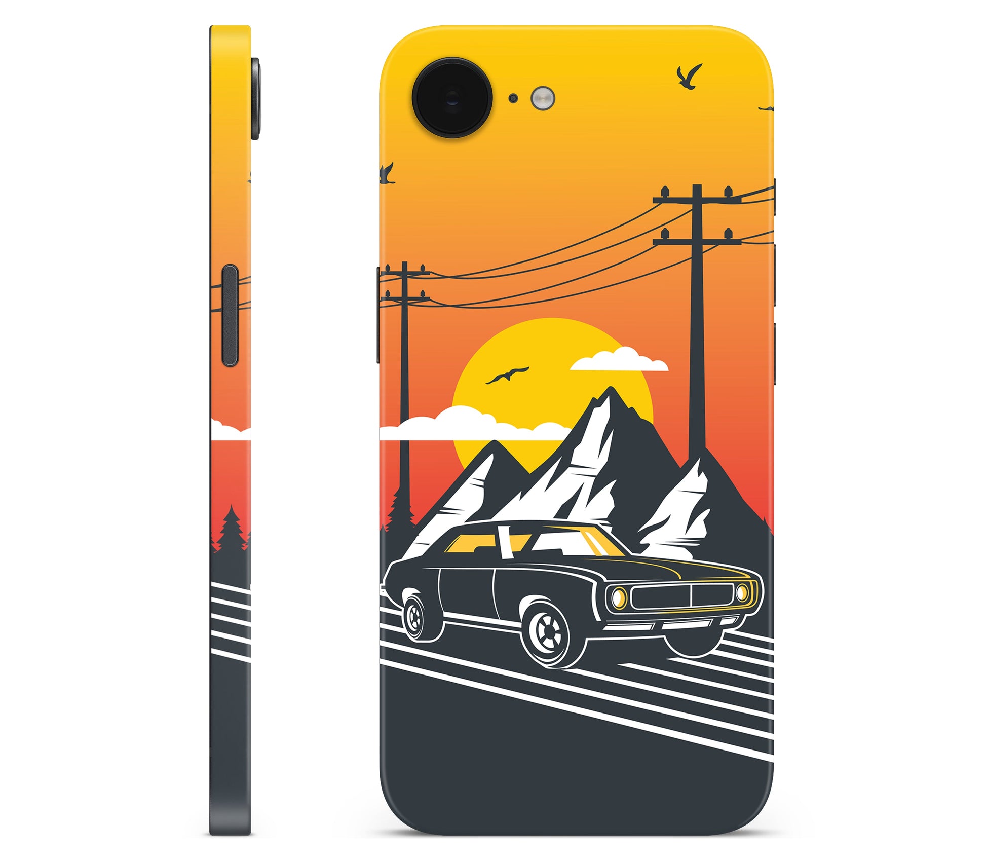 iPhone 17e skin, Last Ride, full wrap skin