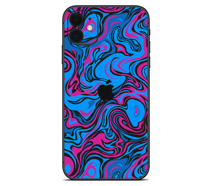 iPhone 11 skin, Brain Drain, back skin with logo cutout