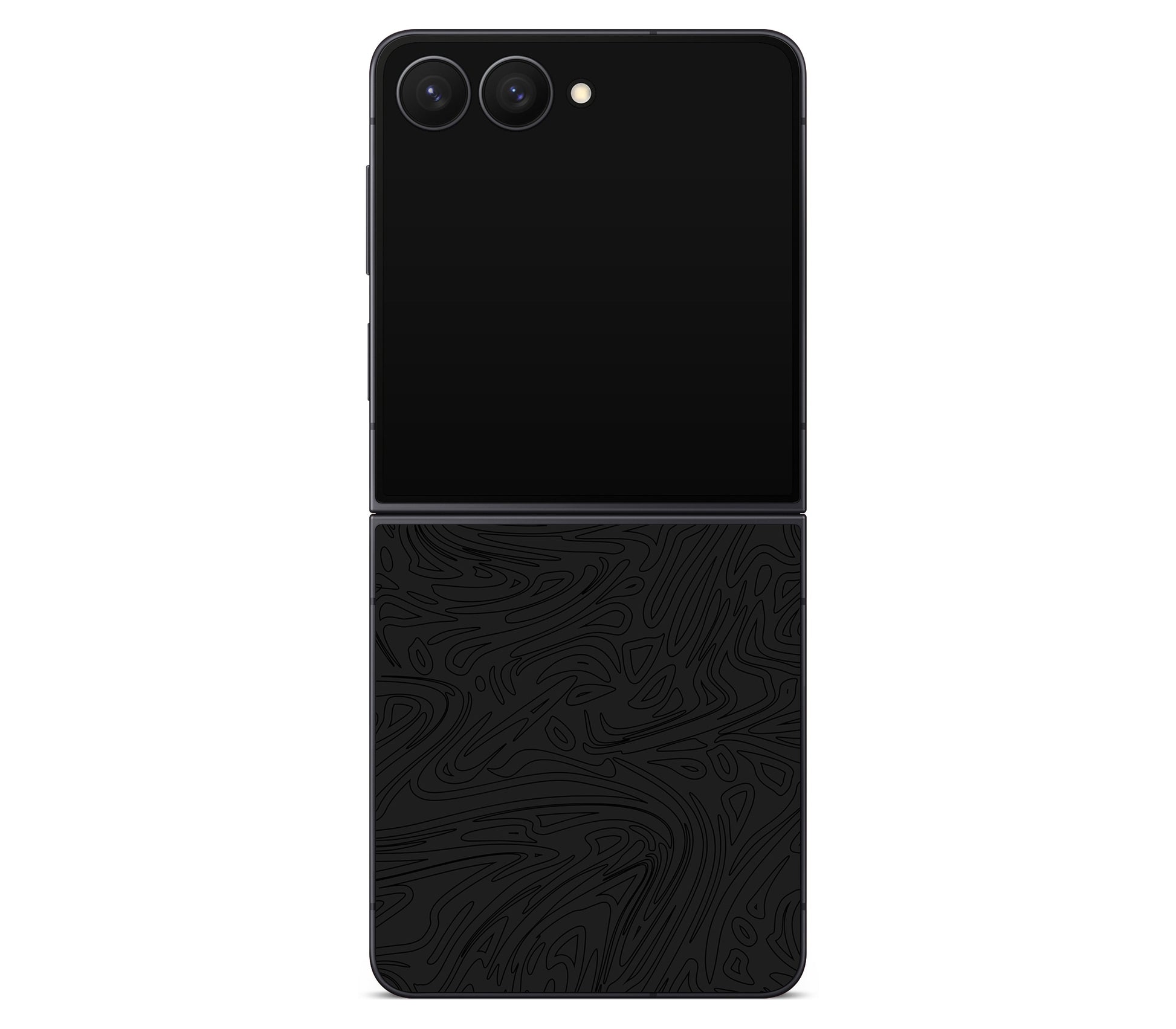 Galaxy Z Flip 8 skin, Black Ice, back skin