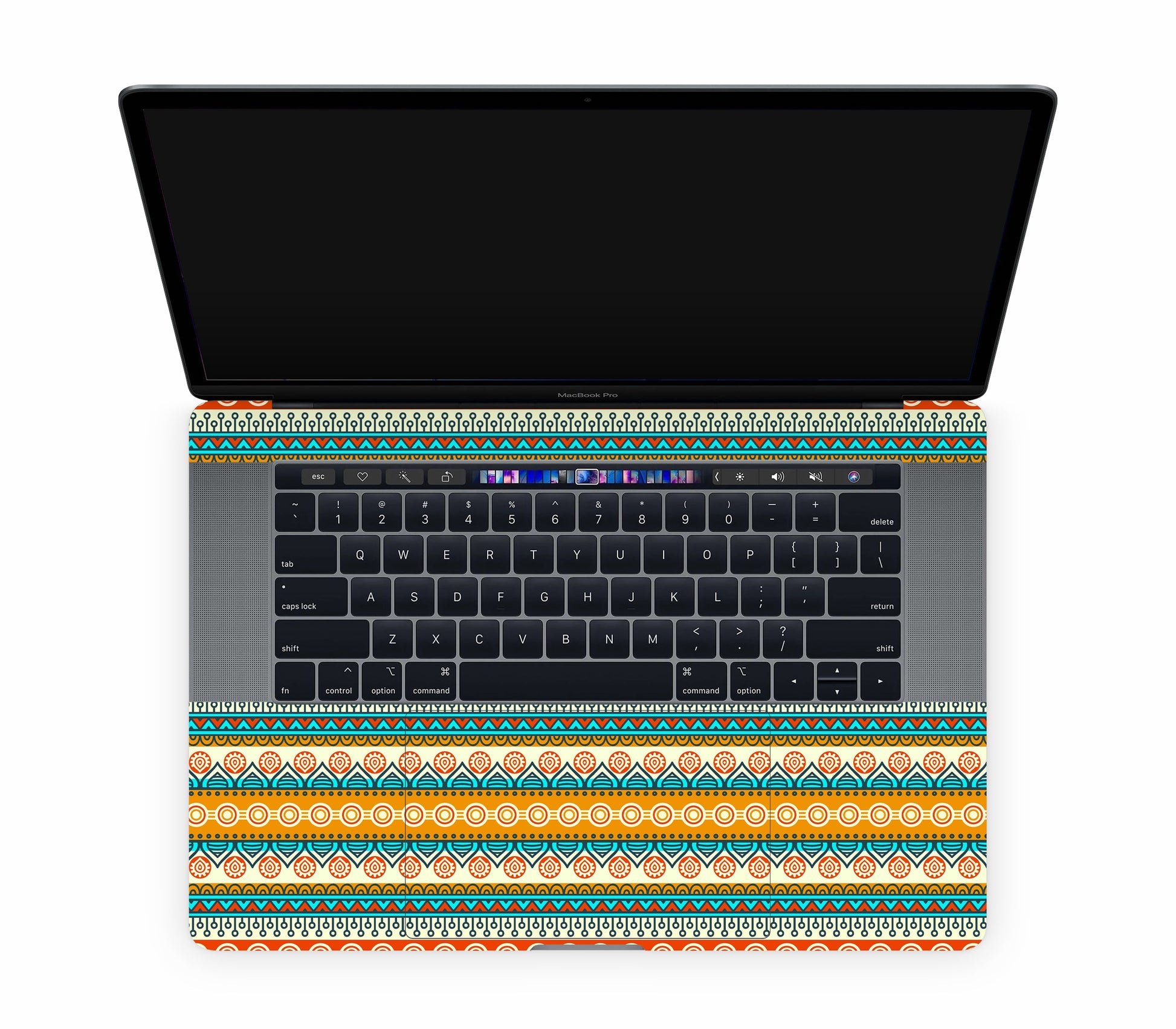 MacBook Pro 15" (2019, Touch Bar) skin, Rangoli, top skin without logo cutout