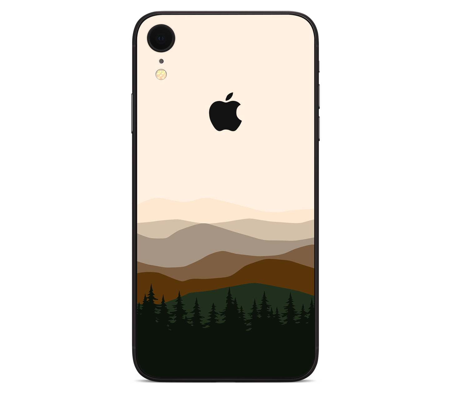 iPhone XR skin, Sierra Dusk, back skin with logo cutout