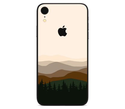 iPhone XR skin, Sierra Dusk, back skin with logo cutout