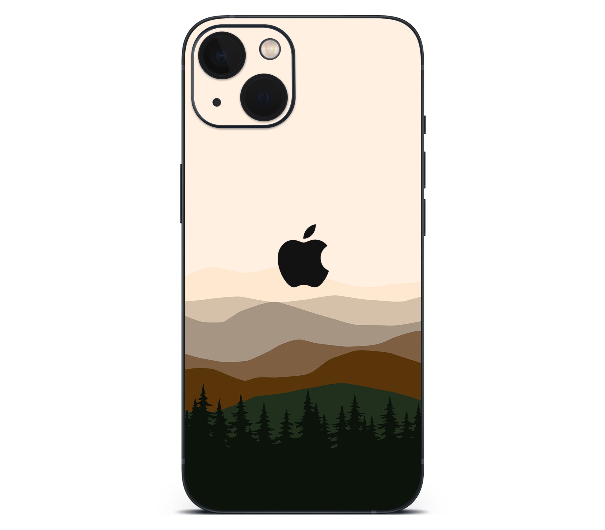 iPhone 13 skin, Sierra Dusk, back skin with logo cutout